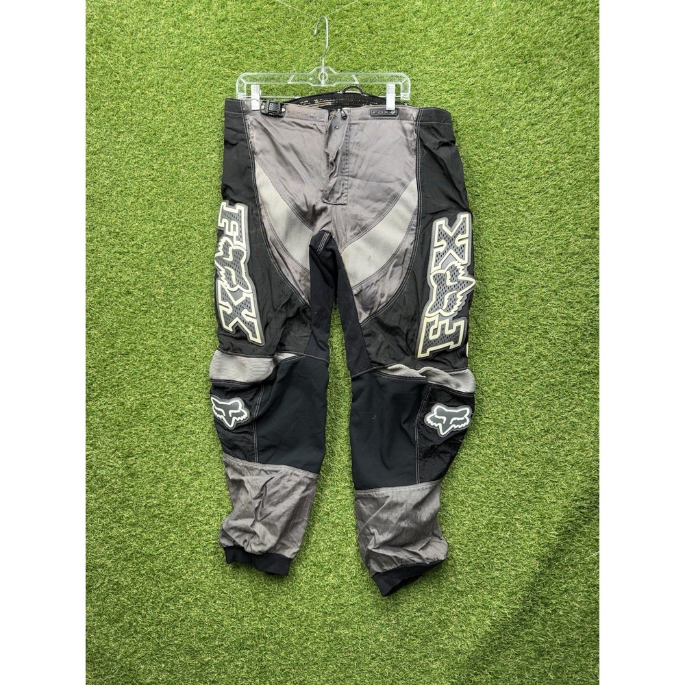 Fox Racing 360 Motocross Pants Mens 34x30 Black/White/Silver Racing y2k
